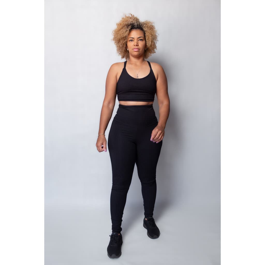 Conjunto Legging Academia Gg/g4 Plus Size Zero Transparência