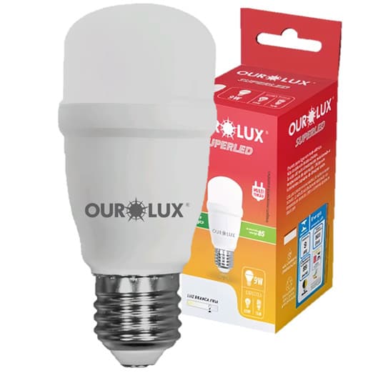 Lampada Superled Bulbo Mini T 9w Luz Branca 6500k Bivolt E27