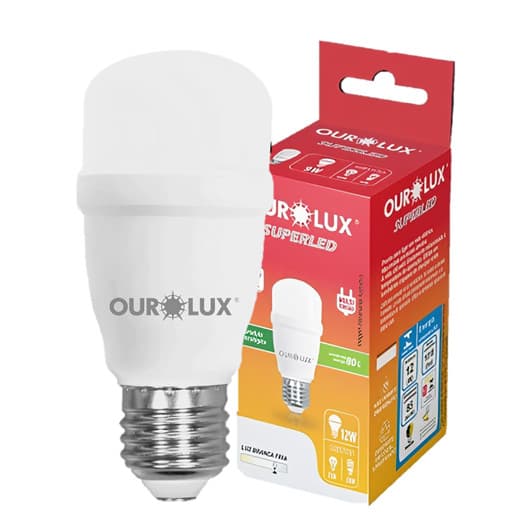 Lampada Superled Bulbo Mini T 12w Luz Branca 6500k Bivolt E27