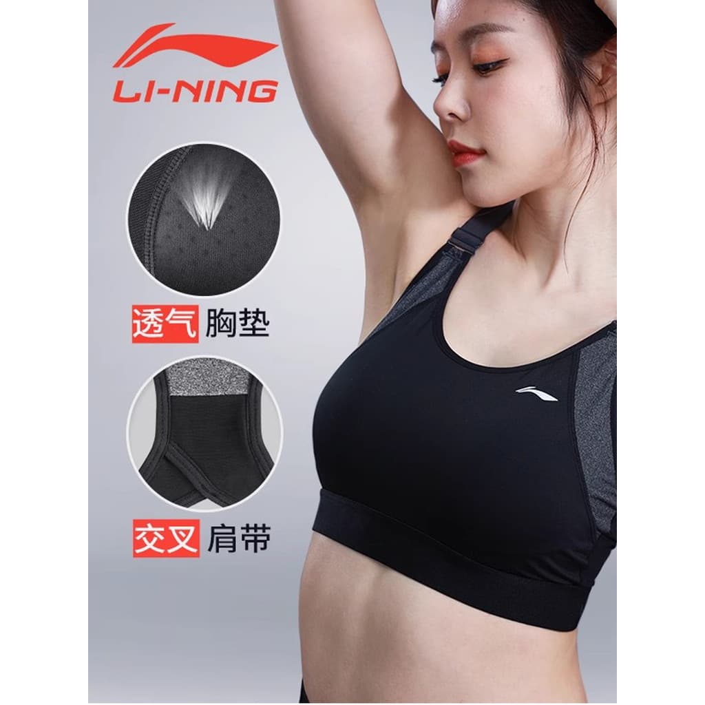 Li Ning verão esportes roupa interior colete curto topo feminino Fitness wear Badminton wear de secagem rápida roupas es