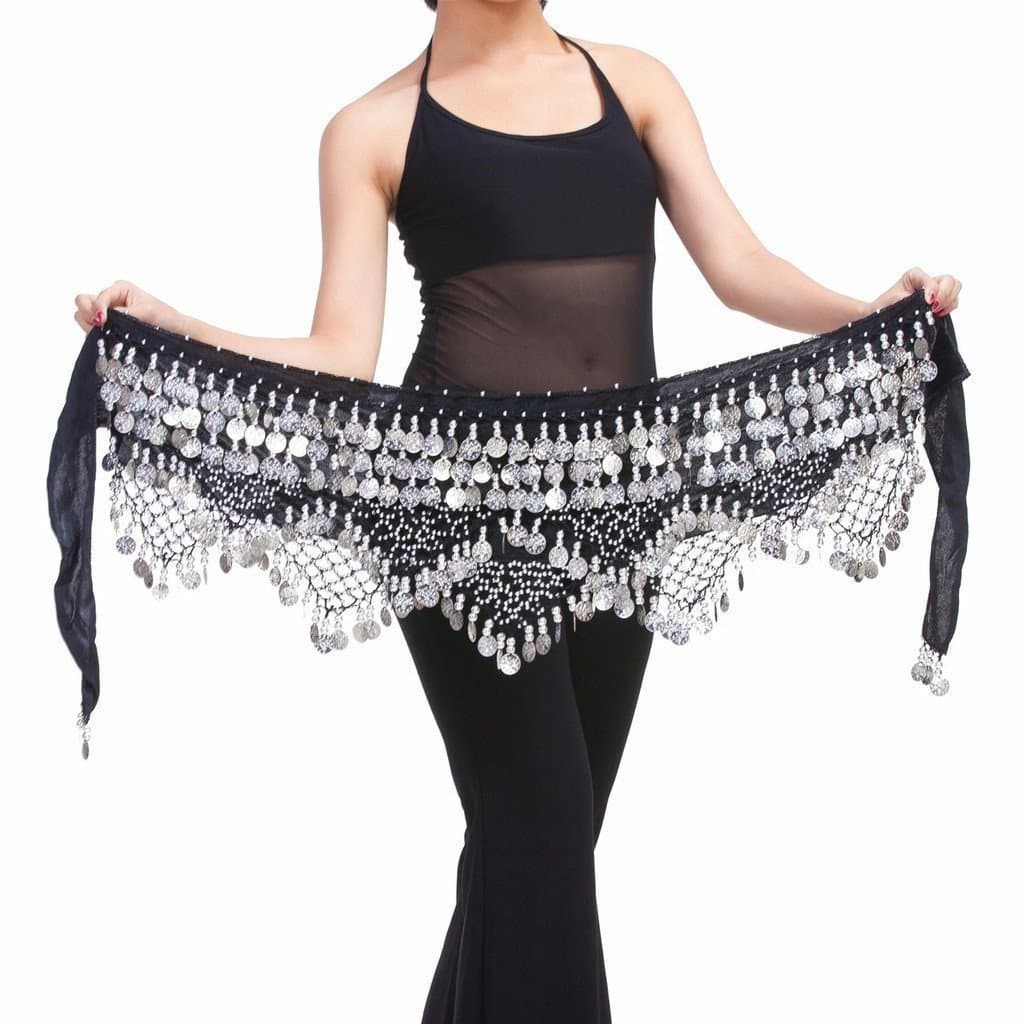 Lenços para dança do ventre, lenços de cintura e lenços de quadril, adequados para apresentações em festivais.   Corpora