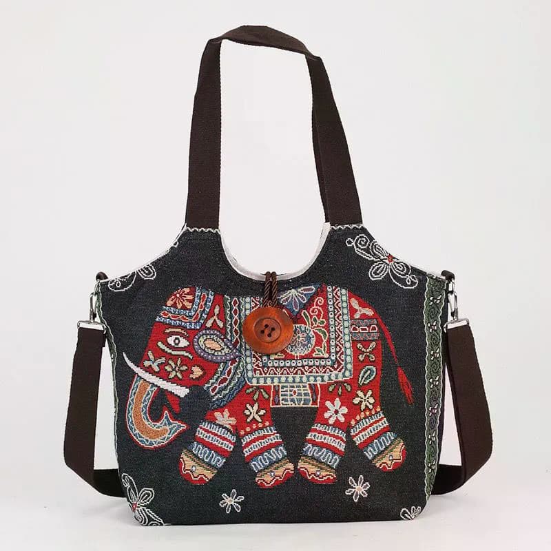 [XKB] (muitos padrões disponíveis) Novo estilo botão de madeira exclusivo estilo chinês estilo étnico bolsa de ombro fem