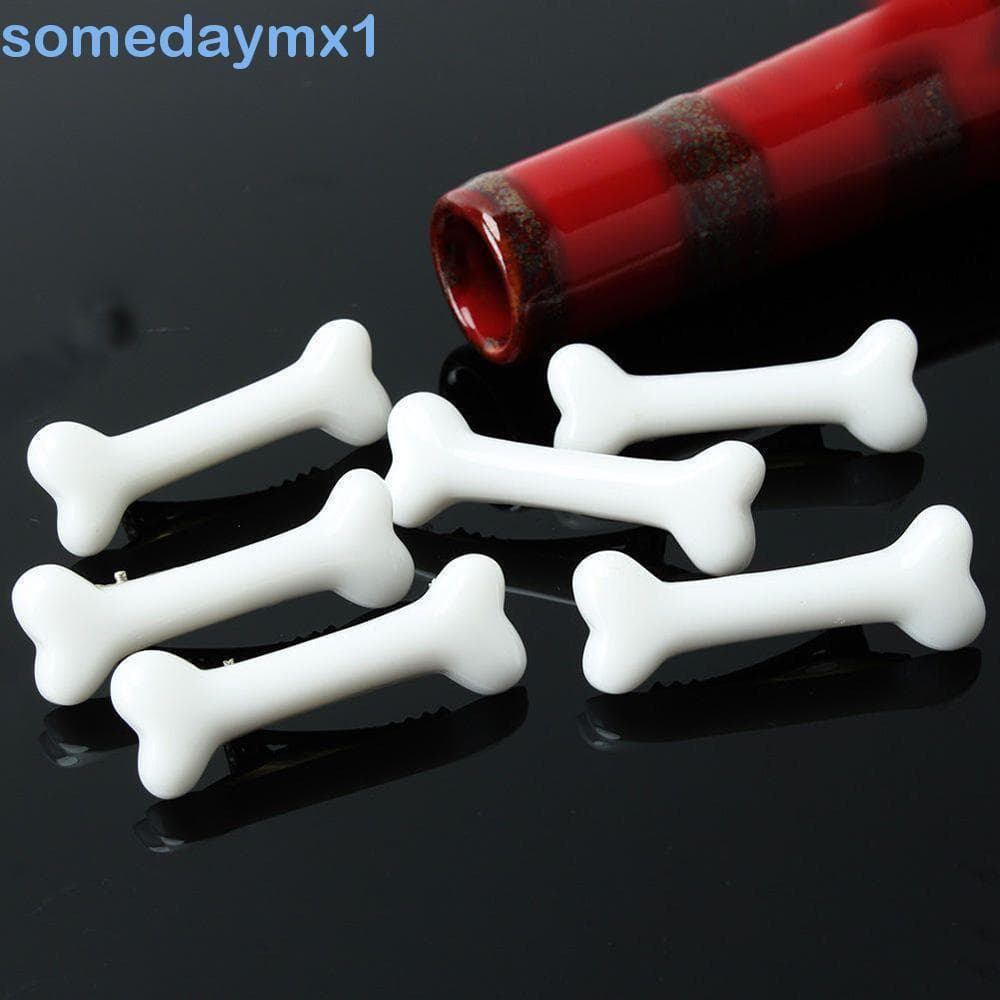 SOMEDAYMX1 Grampo De Cabelo Com Design De Osso De Cachorro Feminino Adorável 2 Unidades/Pacote Moda Personalidade Headwe