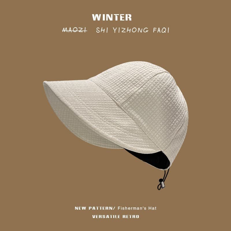Zhao Lusi mesmo estilo balde chapéu feminino primavera verão influenciador mostrando rosto pequeno rosto liso cobrindo r