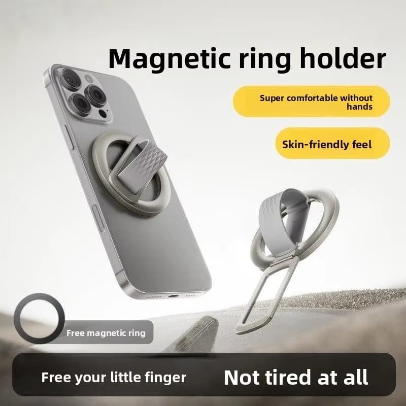 Novo Silicone Magnético Pulseira Anel Titular Suporte Do Telefone-Para Magsafe Desktop Rotativo Clipe Anti-Deslizamento