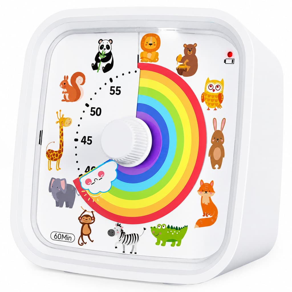 [Luz Noturna Segura] Relógio Timer Infantil Estudante | Luz Noturna Visualização Clara | Relógio/Portátil/Crianças