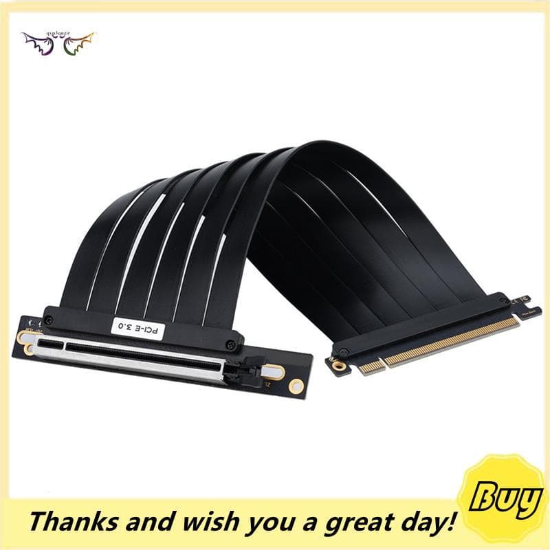 PCIE 3.0 X16 Riser Cabo 20cm Placa De Vídeo Blindado Extensor Flexível De Alta Velocidade PCI Express Adaptador GPU De E
