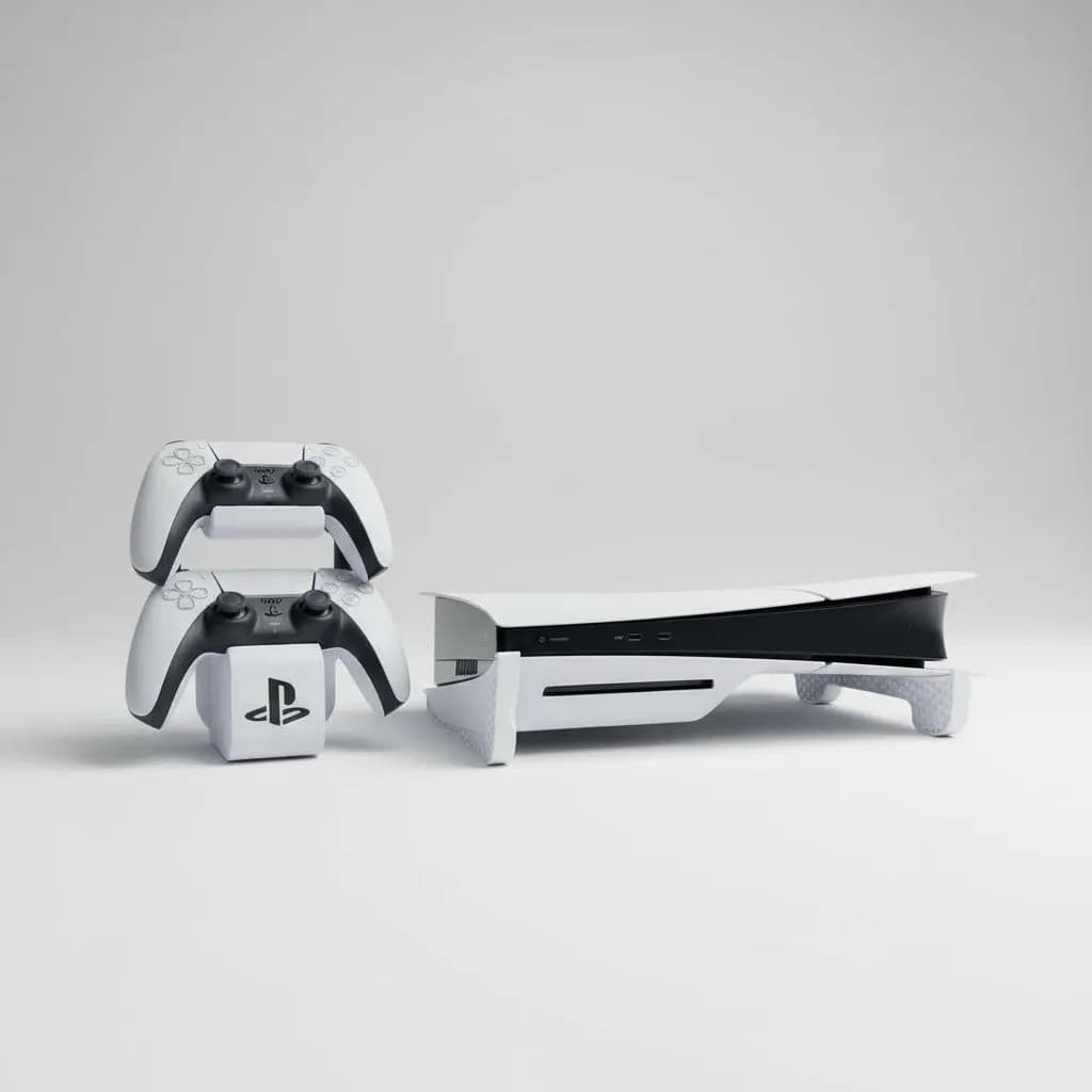 Suporte Play 5 Stand Base Horizontal Deitado Playstation Ps5 Slim C/ Disco