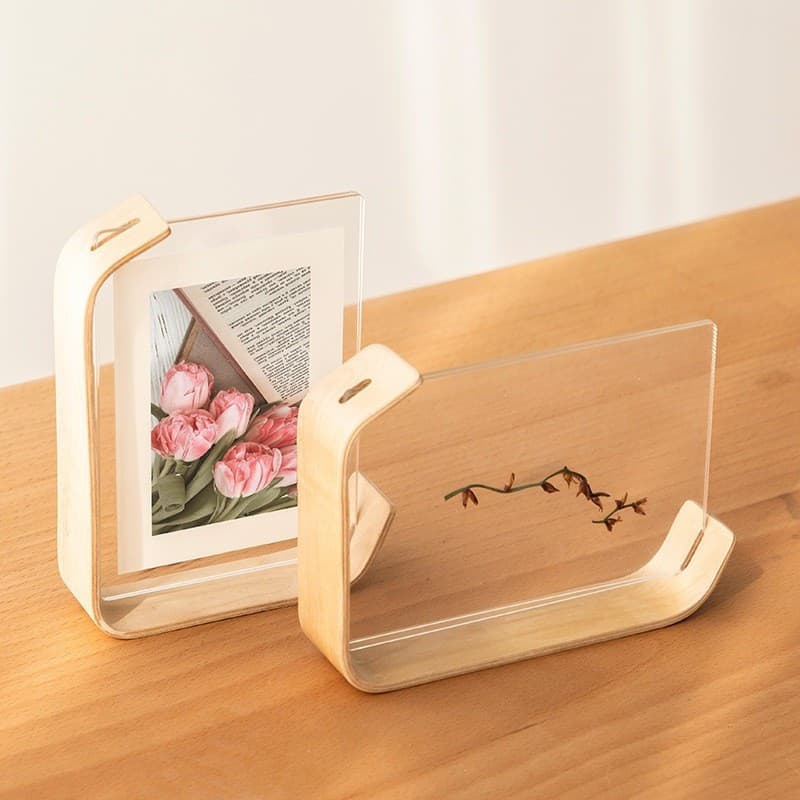 Molduras de acrílico e madeira |             Porta-retratos Decorativo Minimalista Moderno para Mesa