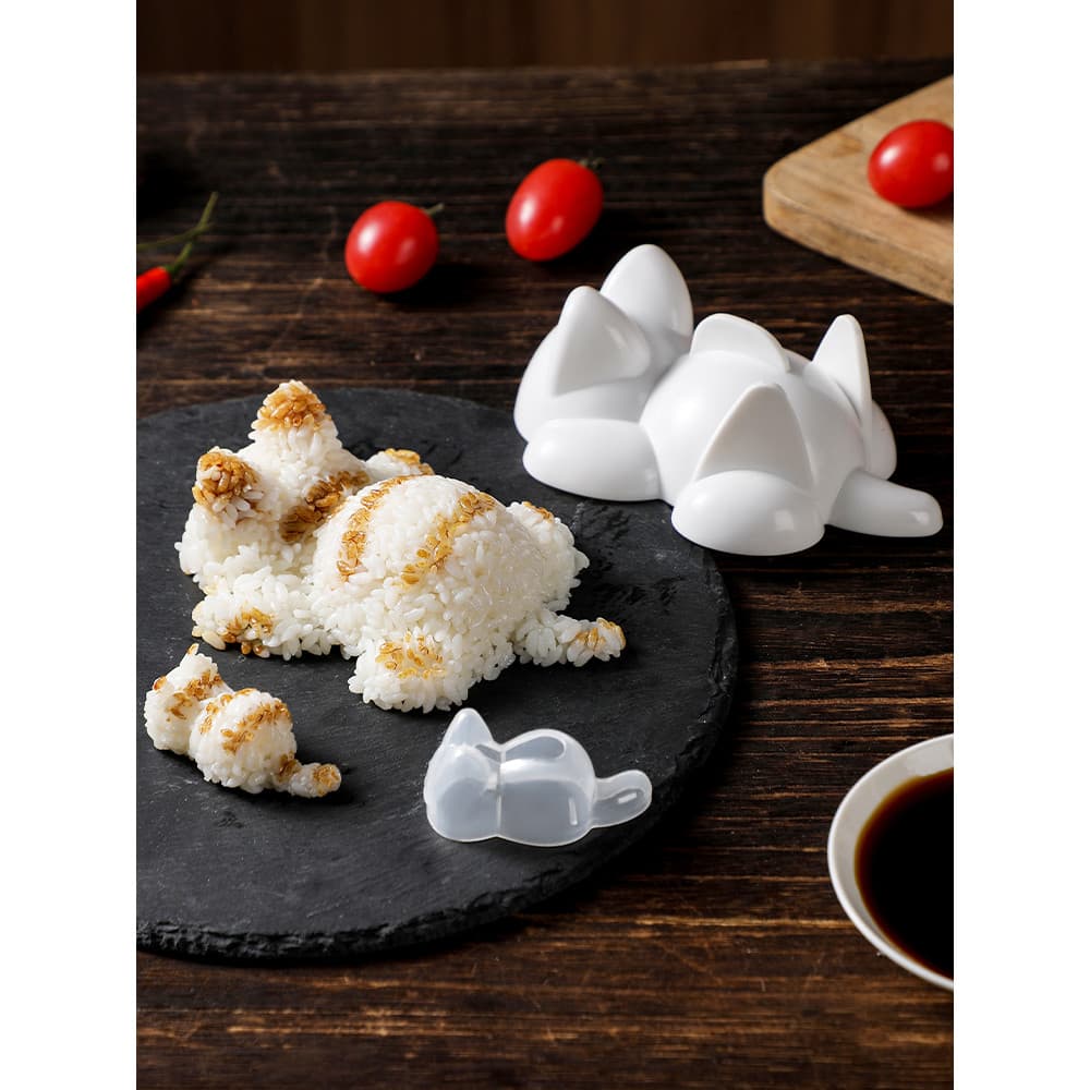 Gato Sushi molde de qualidade alimentar seguro casa crianças bebê arroz bola molde caseiro Bento molde
