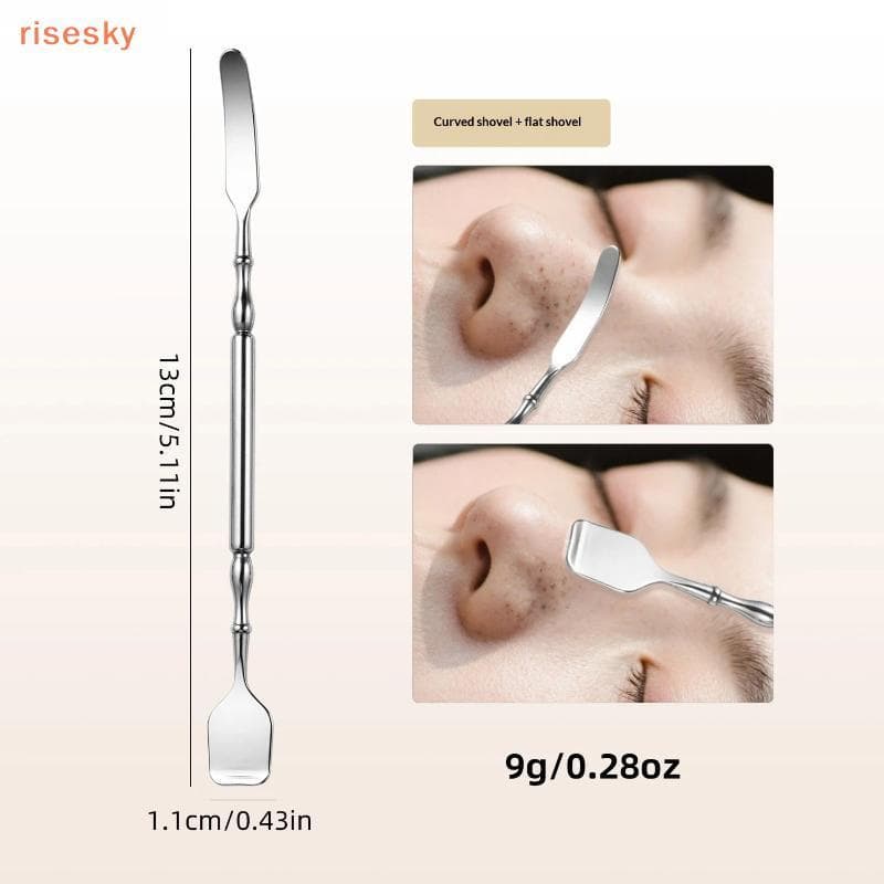 [risesky] Removedor De Cravos De Cabeça Dupla De Aço Inoxidável , Extrator De Manchas Com Armazenamento Caso Para Uso Em