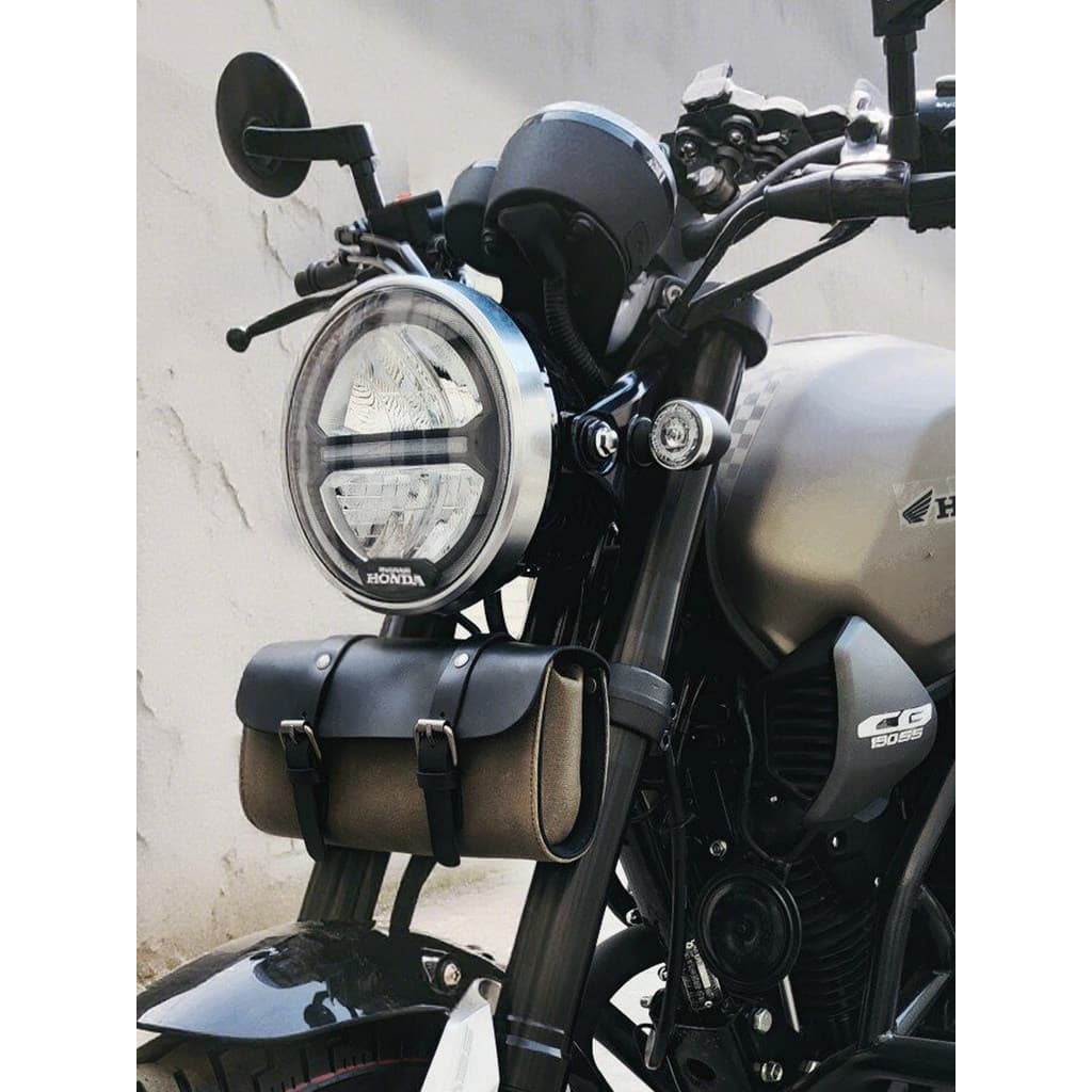 Retro saco de cabeça da motocicleta saco de bicicleta de bloqueio de veículo recreativo saco de ferramentas à prova