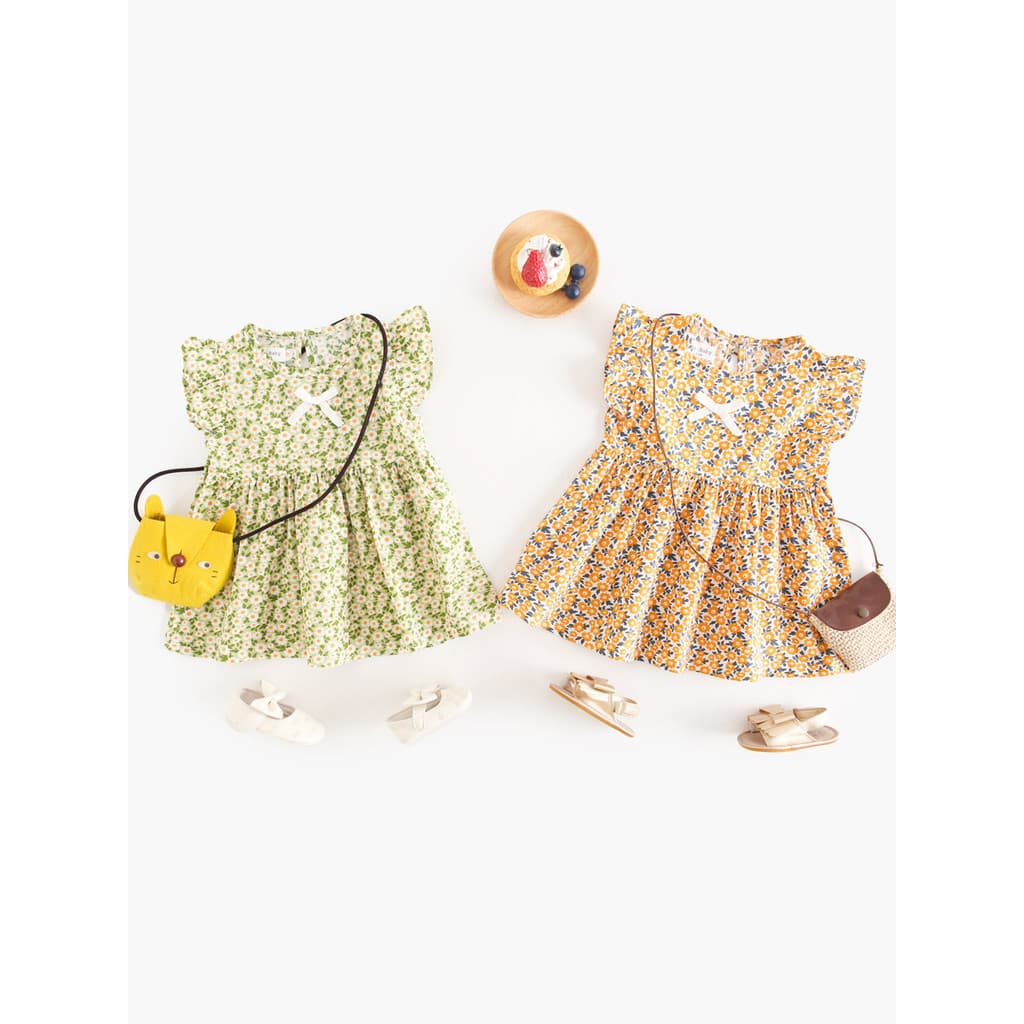 Bebê menina crianças vestido verão versão coreana roupas de bebê
