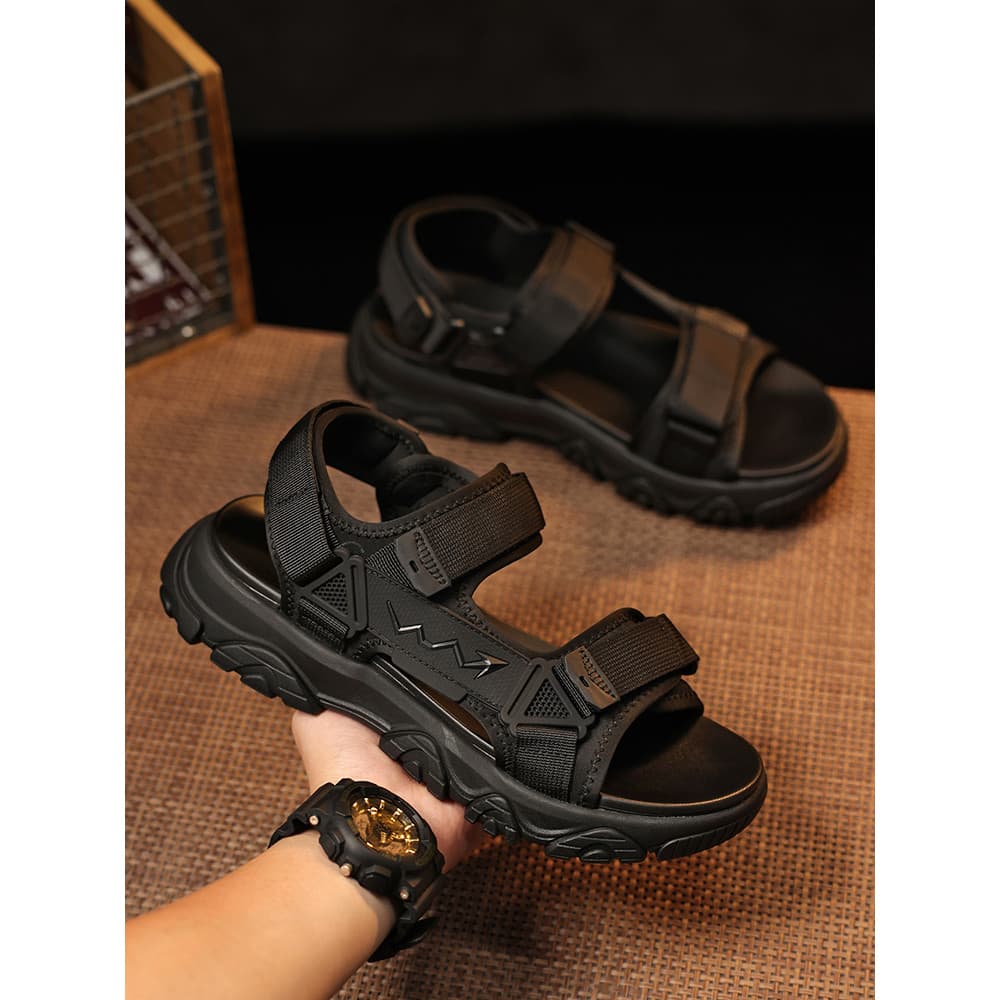 Sapatos de praia masculinos 2026 novo estilo verão exterior usar antiderrapante sandálias masculinas preto ao ar livre r