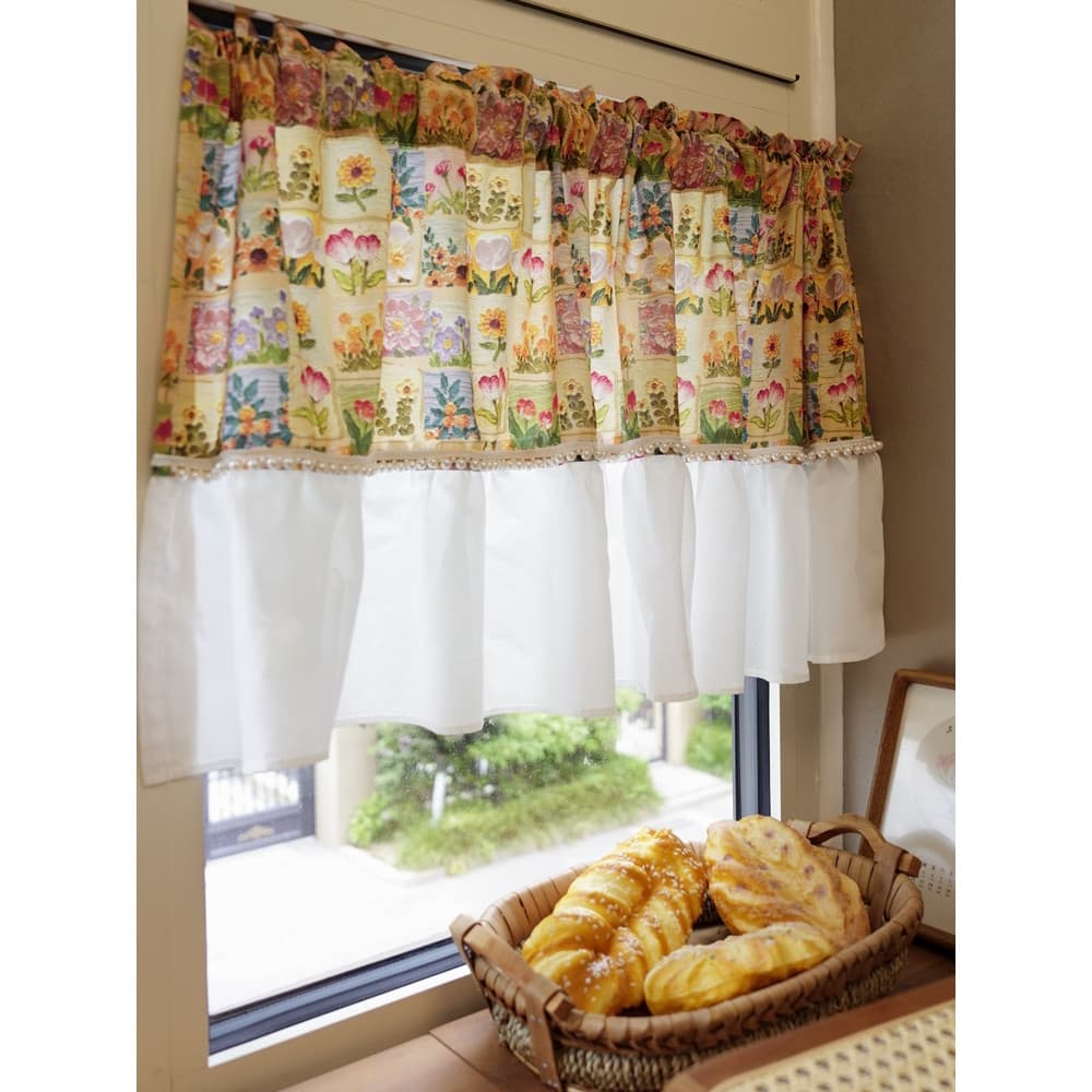 Cortina de porta retrô francesa americana, cortina de Velcro perfurada para café, pequena divisória, cortina romântica p