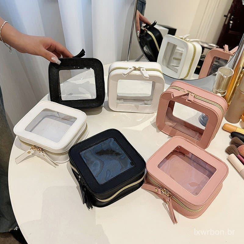 1 Peça Bolsa De Moda Simples Estilo Face Única/Dupla Maquiagem Transparente Multiuso