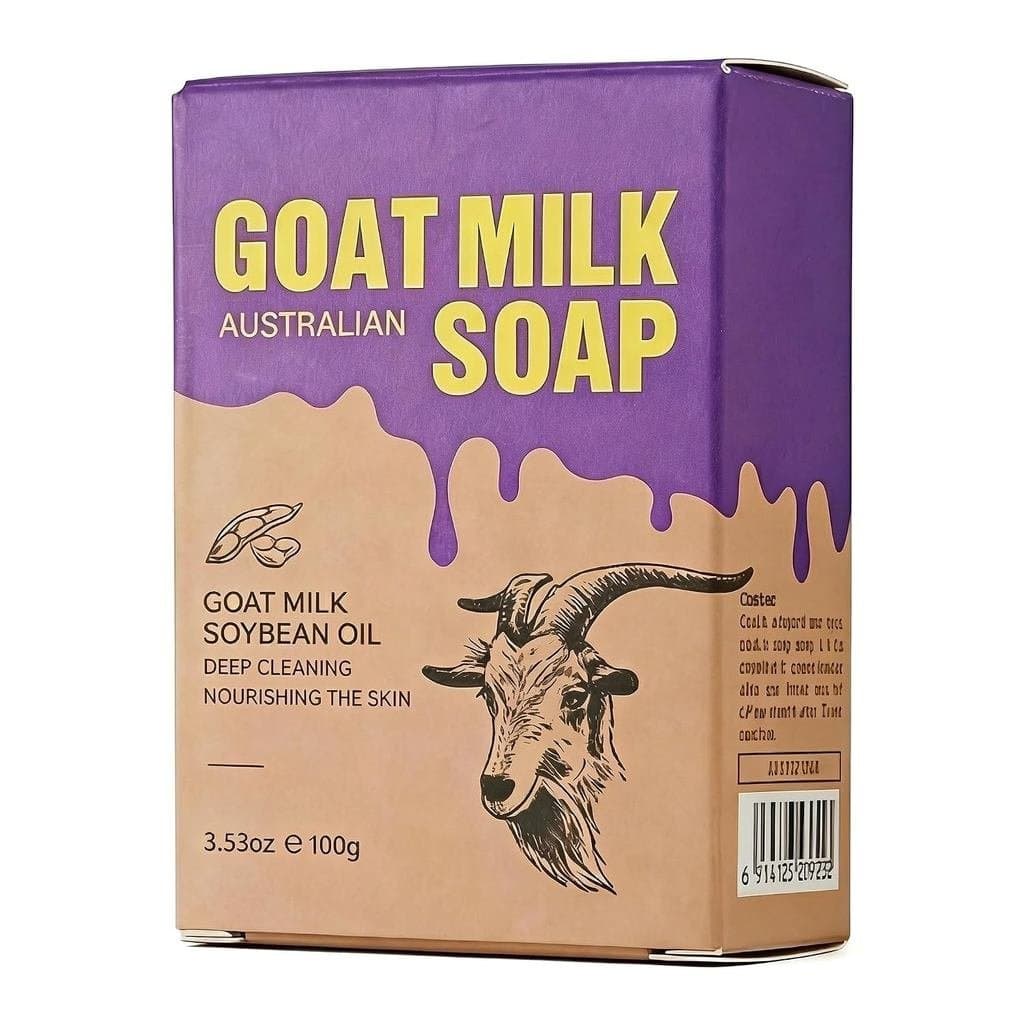 Sabonete de Leite de Cabra, Sabonete Natural Hidratante para Rosto e Corpo, Barra de Limpeza Suave para Todos os Tipos d