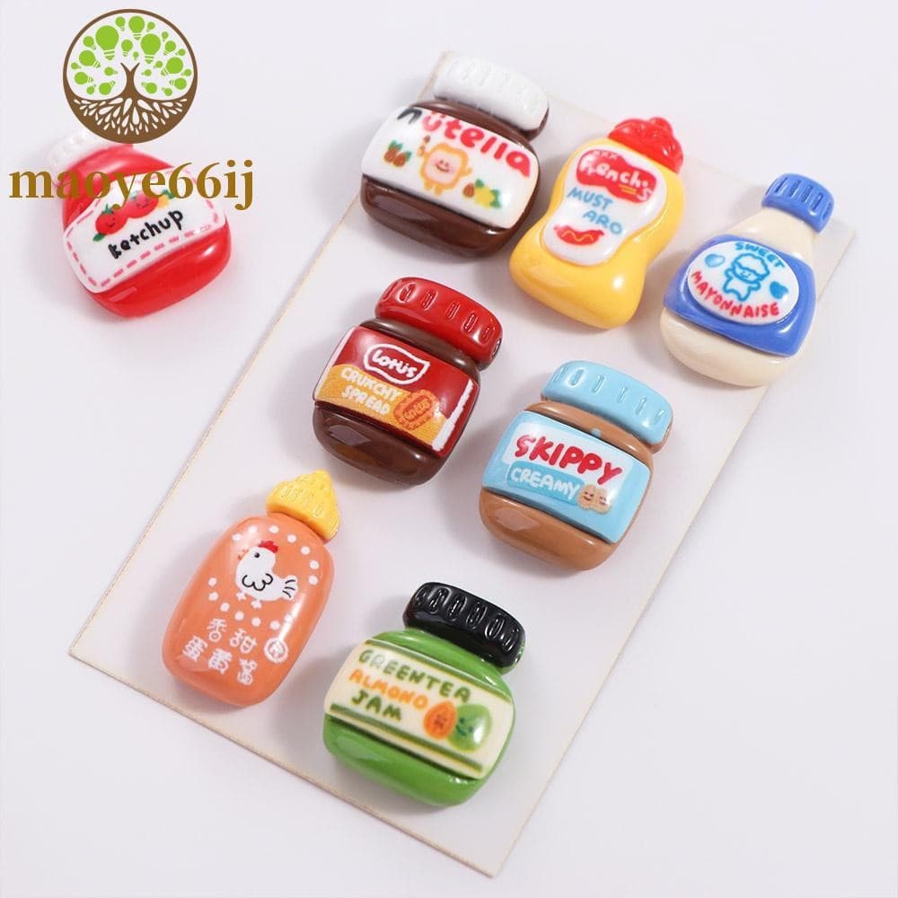 Ímãs de geladeira MAOYE66 8, ímãs de resina com formato de alimentos fofos, adesivos personalizados de desenhos animados
