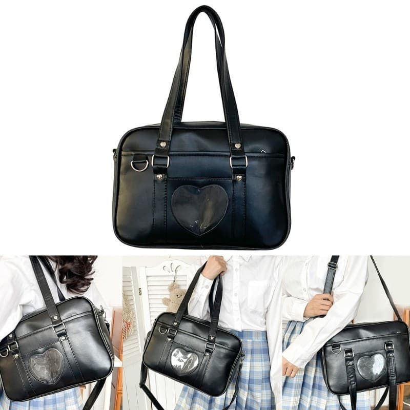 MR Bolsa De Ombro Feminina De Grande Capacidade Em PU Compras Escolar Japonesa Ita AMZ6