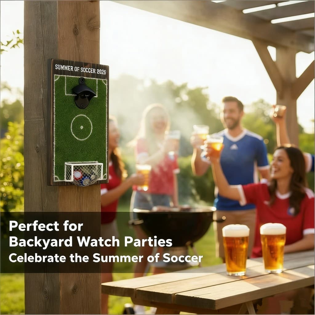 Abridor de garrafas de futebol transfronteiriço WallDecor Copa do Mundo Corte de Futebol Abridor de cerveja