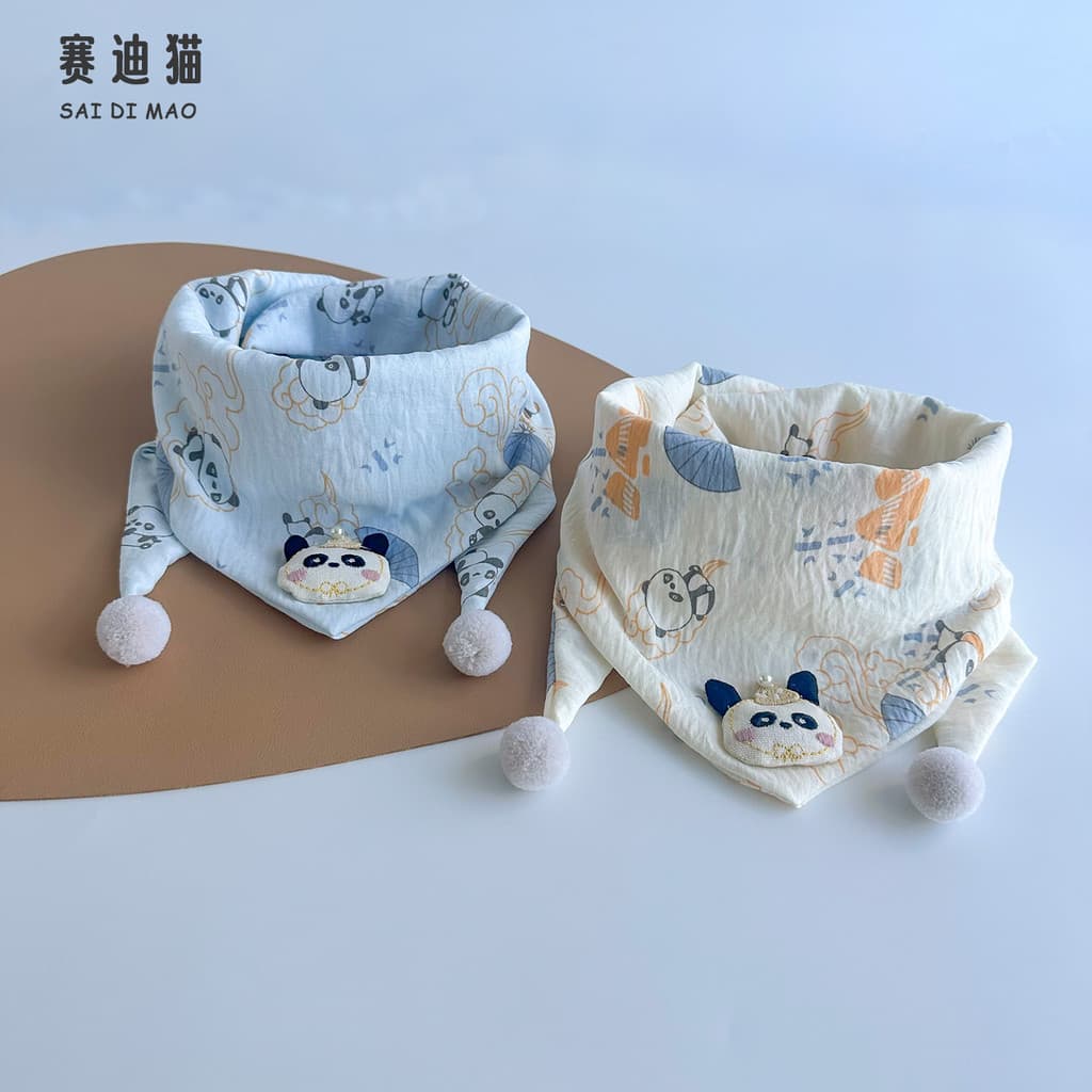 Lenço de bebê primavera outono estilo puro algodão menino cachecol à prova de vento cachecol criança Saliva cachecol est