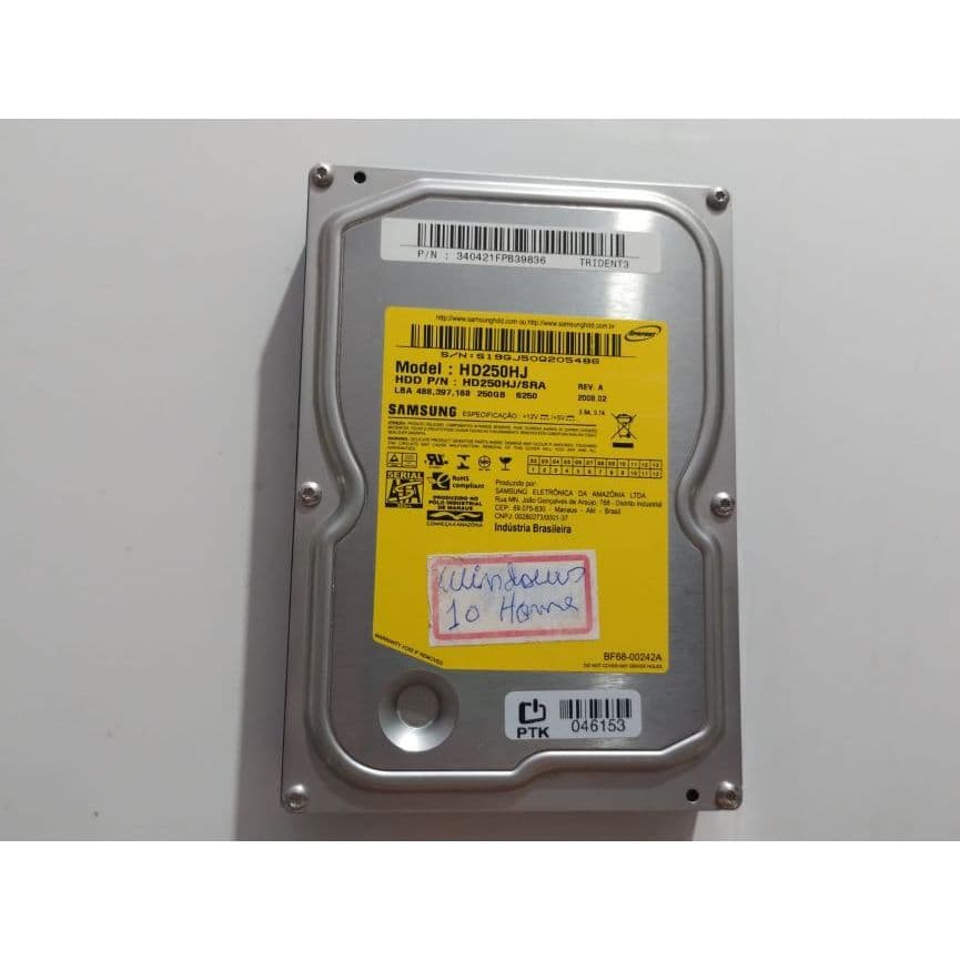 HD Interno Samsung 250GB SATA HD250HJ