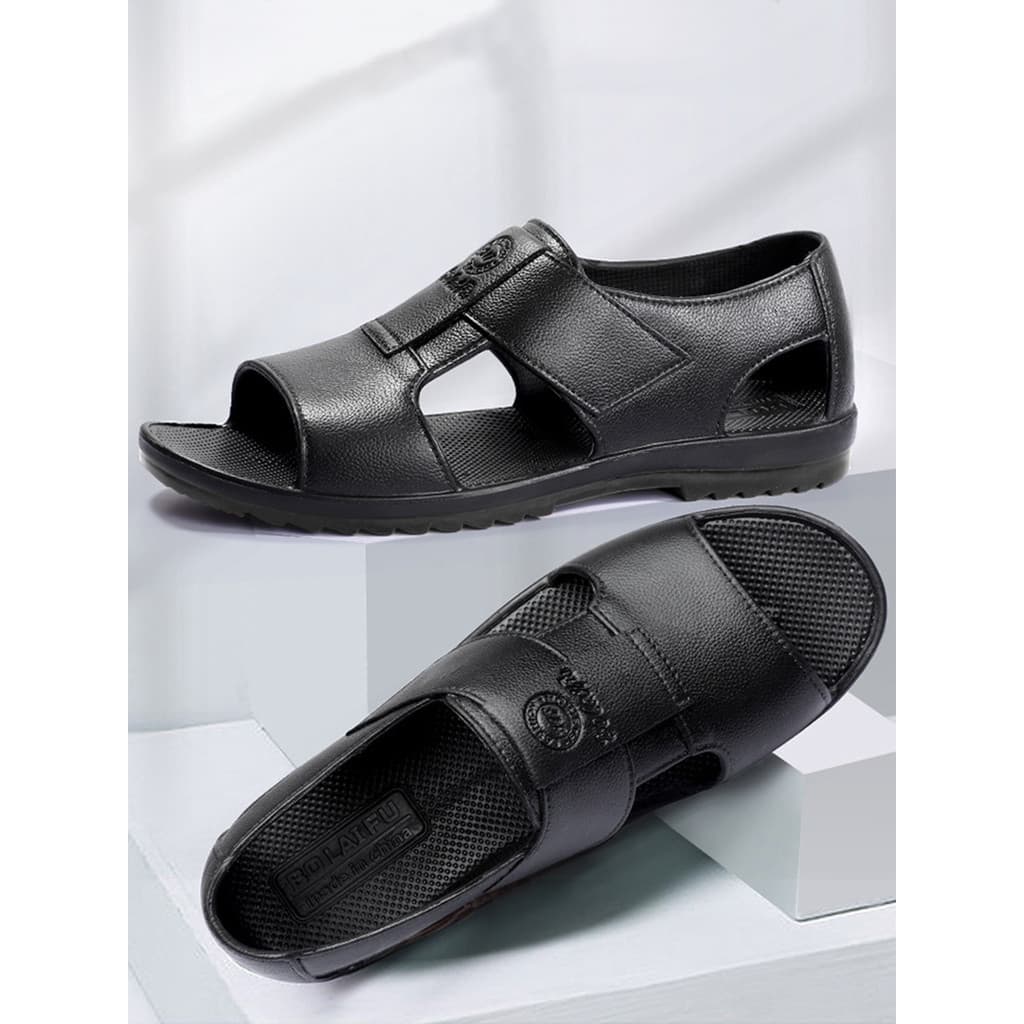 Sandálias respiráveis de verão sapatos de praia masculinos de meia-idade desgaste exterior Casual antiderrapante sandáli