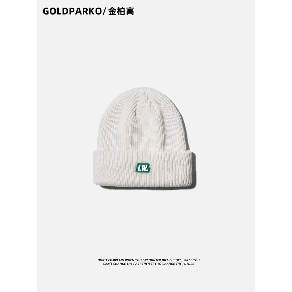 Goldparko chapéu feminino estilo inverno chapéu de lã inverno masculino chapéu de malha feminino outono inverno bege Str