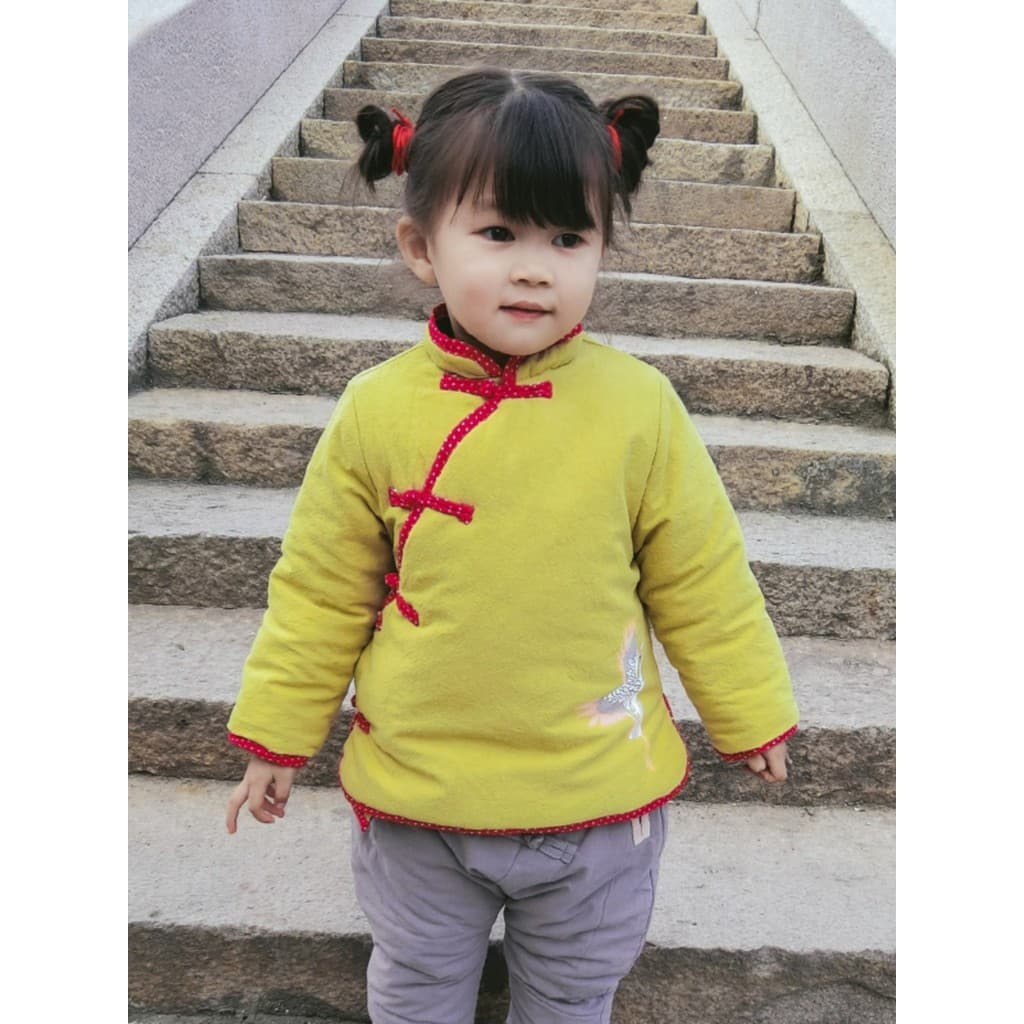 Fazer roupas DIY padrão de corte meninas engrossado casaco de algodão crianças Tang terno roupas de bebê desenho papel T
