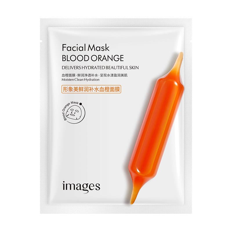 Imagem Máscara de Essência de Laranja Sanguínea 20 Peças Hidratante Hidratante Nutritivo Reparação Iluminando Manutenção