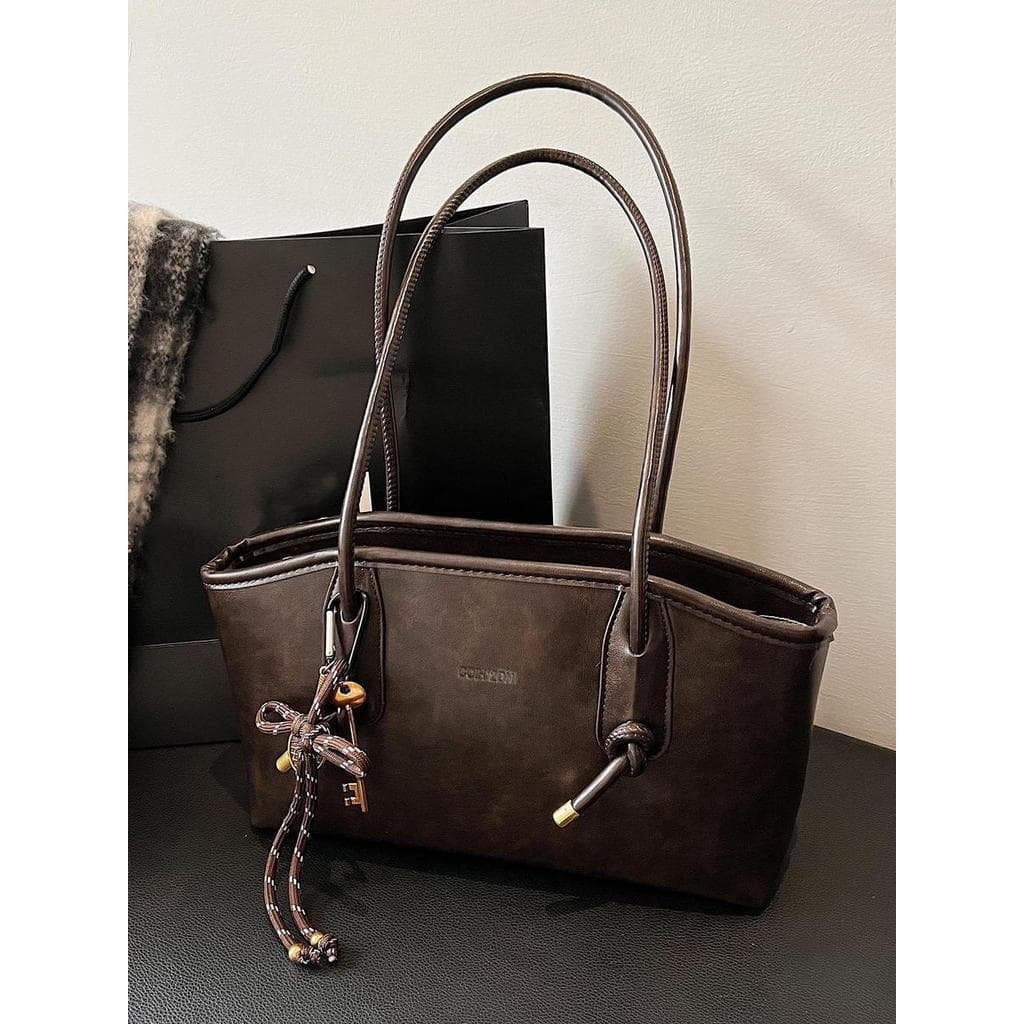 Storage/Toner 25 Bolsa de Ombro Feminina Elegante de Cor Sólida para Outono/Inverno, Bolsa Transversal de Grande Capacid