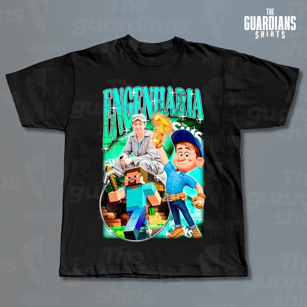 Camiseta Meme cursos acadêmicos - Engenharia 100% Algodão