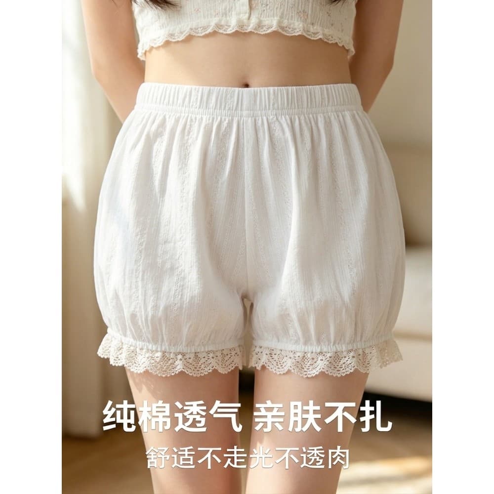 Meninas calças de segurança Anti-reflexo combinando saia verão estilo fino crianças branco puro algodão Leggings Shorts