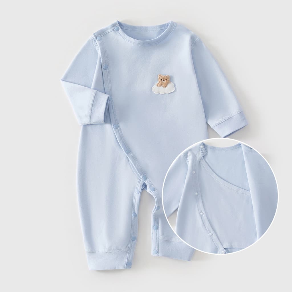 [Primavera outono inverno base 25 graus cerca de 100 algodão] roupas de bebê primavera outono puro algodão base roupa in