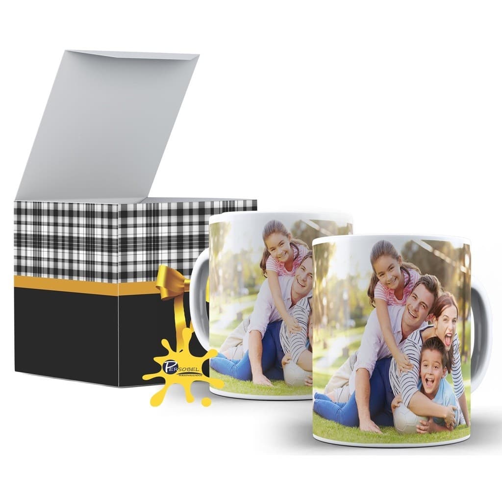 Caneca Personalizada com Foto + Caixa Presente | Dia dos Pais | Namorados | Aniversário