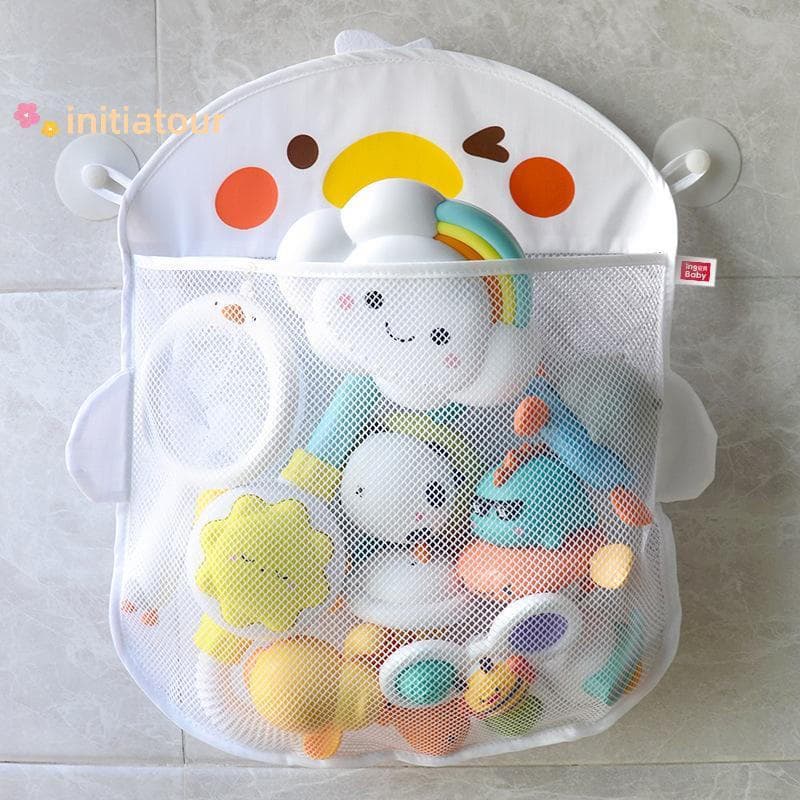 [Init-t] Organizador De Brinquedos De Banho Para Bebês , Saco De Rede De Malha Crianças , Armazenamento Banheiro , Forma