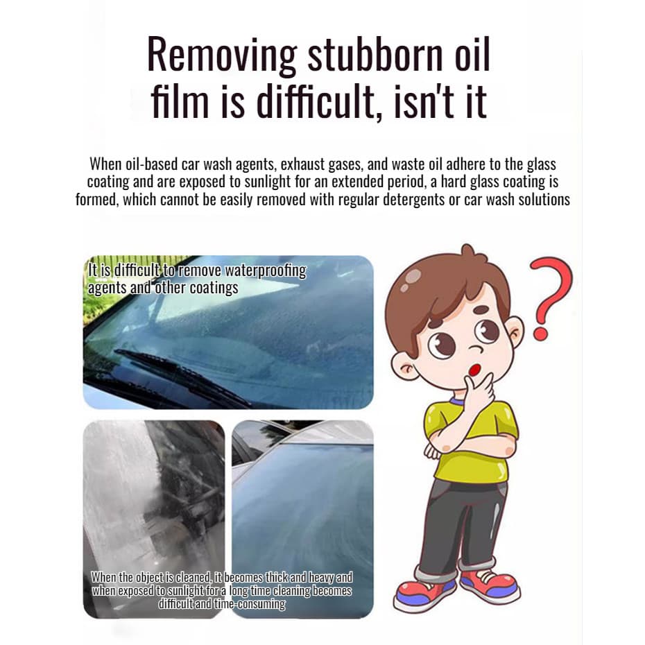 [Limpeza Profunda] Removedor De Filme De Óleo/Toalha Para Vidro/Produto Para Limpeza