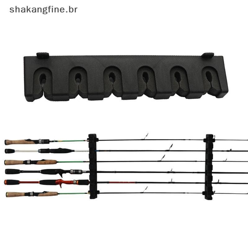 Suporte Para Vara De Pesca SHBR Vertical Ra De 6 Hastes Montagem Na Parede Modular Garagem .