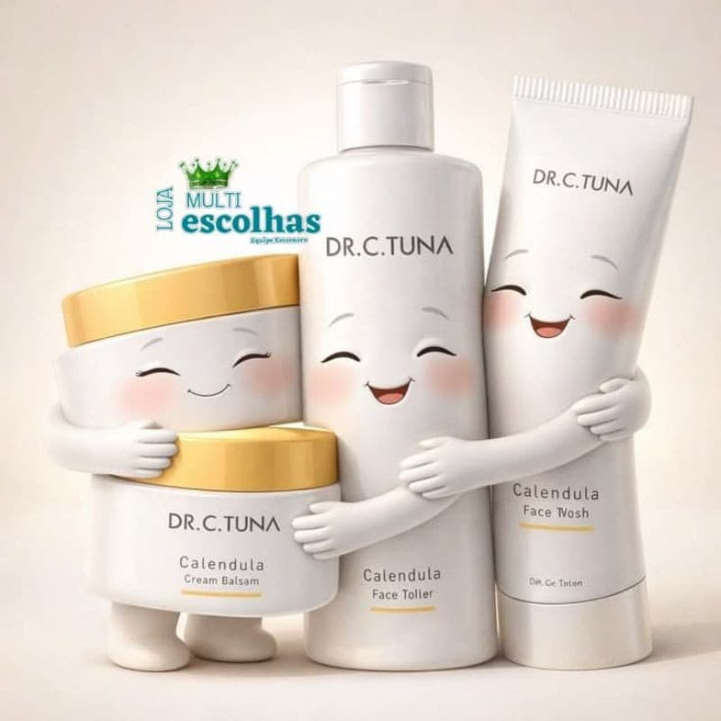 Tratamento facial Farmasi Calêndula Skincare – Limpeza, Hidratação e Calmante pele sensivel e irritada vegano sem gluten