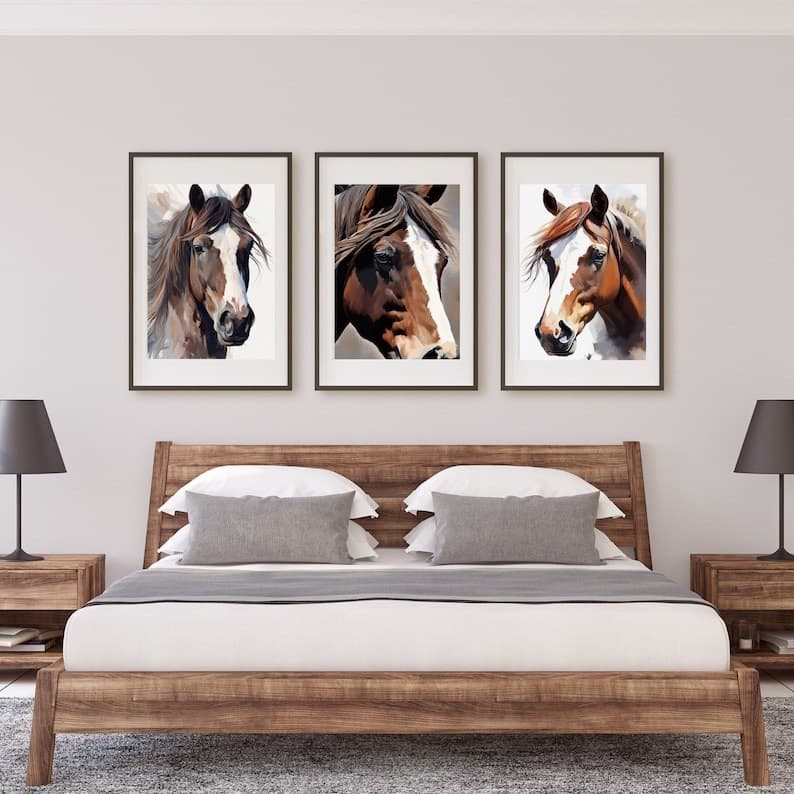 Quadro Decorativo cavalo Amimais  , decoração casa Quadro Decorativo Cavalo tamanho grande Decoração para sala casa