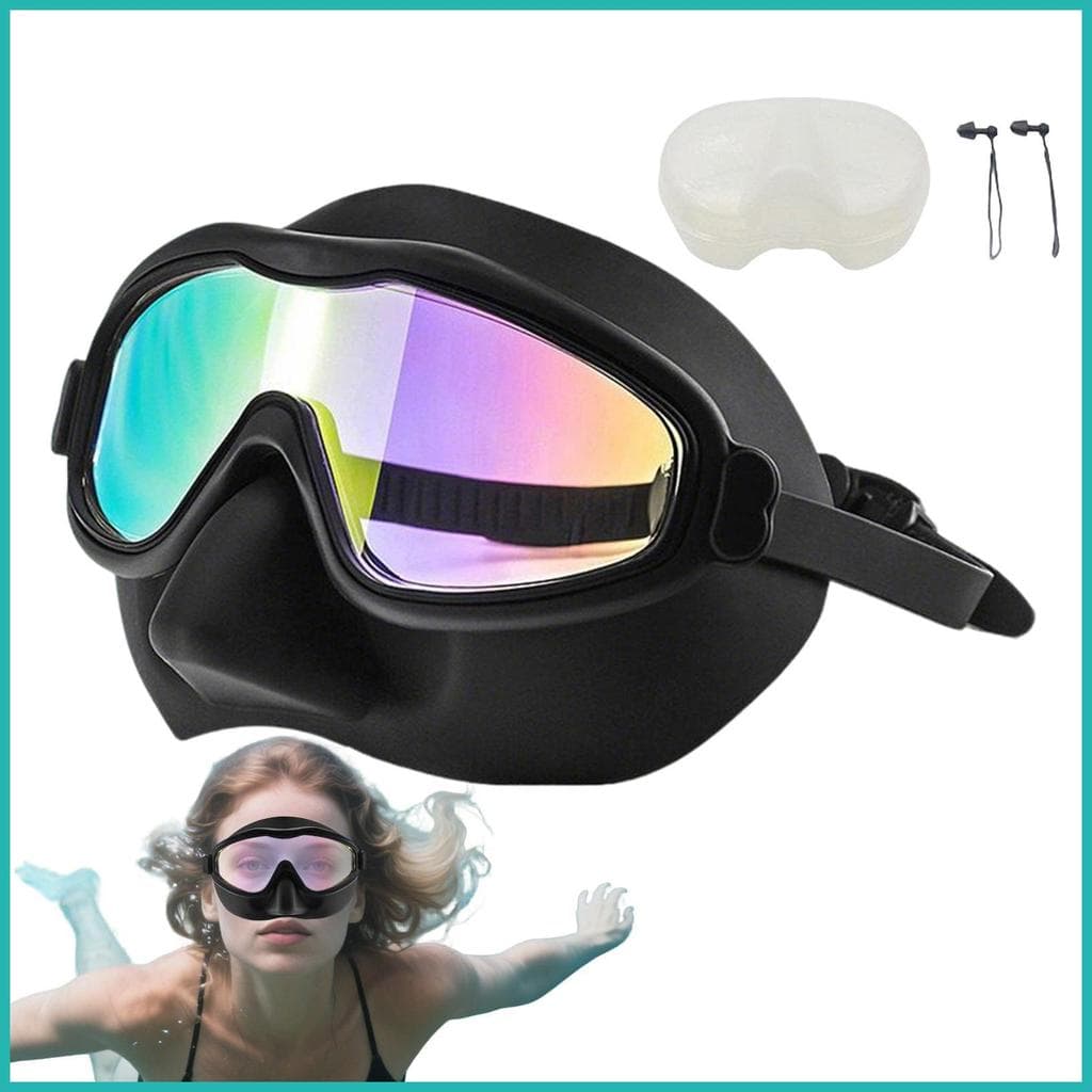 Óculos De Natação Para Homens Galvanizados À Prova D'água Capa De Nariz Água Anti-UV Sem Vazamento Piscina xiconwbr