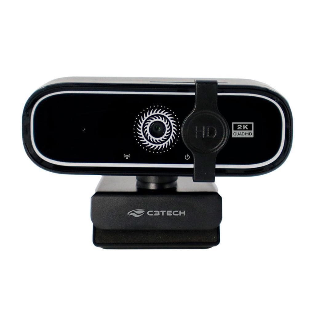 WEB CAM USB QUAD HD 2K QHD COM MICROFONE C3TECH WB-200BK PRETO
