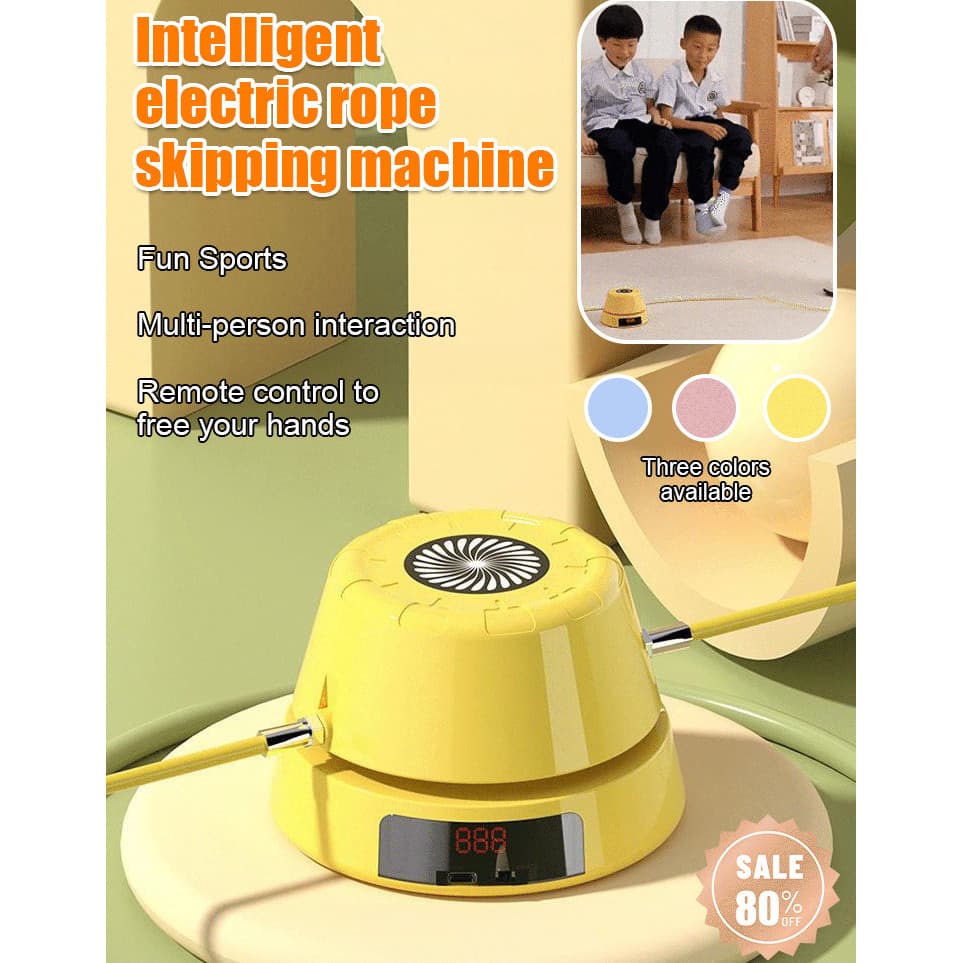 [Exercício em Casa] Intelligent Electric Rope Skipping Machine Para Família/Exercício em Casa/Treinamento/Equipamento de