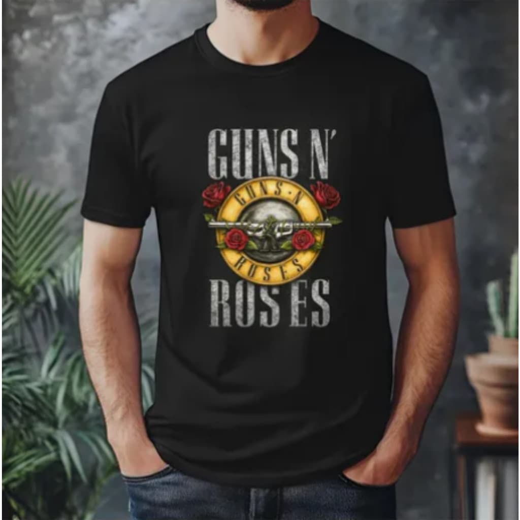 Camiseta Exclusiva Banda Guns N' Roses 100% Algodão