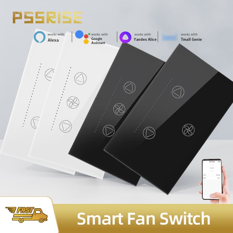 ELEGAN Graffiti Smart Home WiFi Ventilador Interruptor De Toque Inteligente App Ajuste De Velocidade Cronometrado Padrão