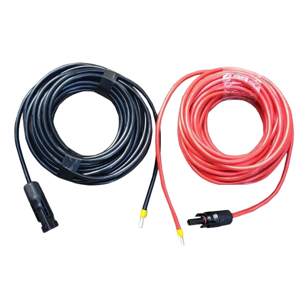 Fio 6mm 5m Preto + 5m Vermelho + Conector Mc4 + Ilhos Solar