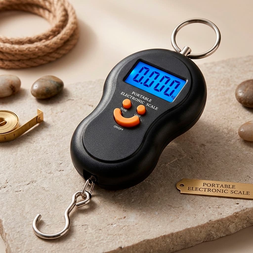 Balança Digital Portátil De Mão Com Gancho De Aço Até 50kg