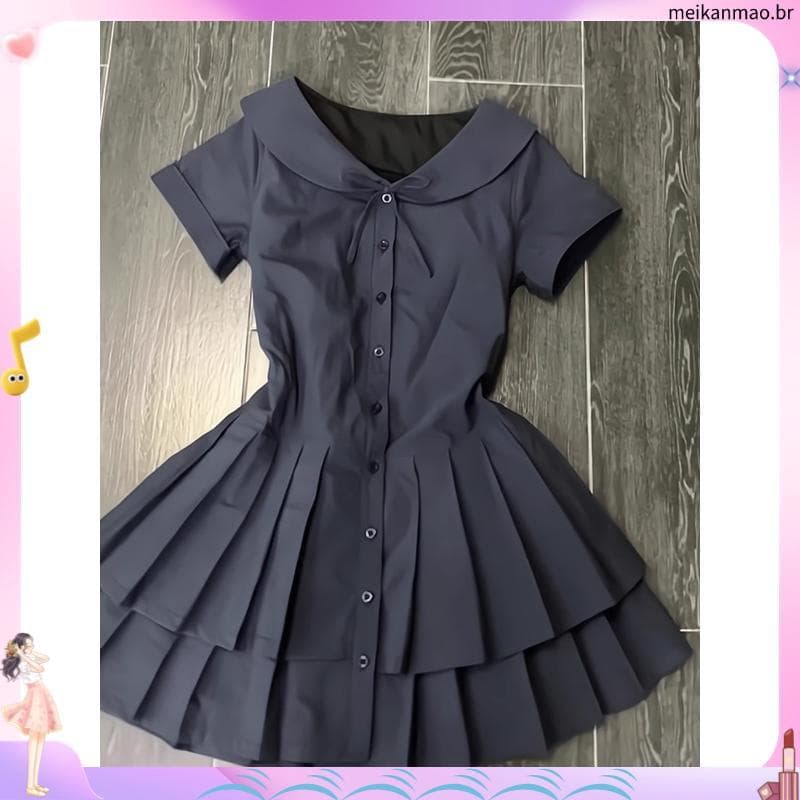 Vestido De Saia Curta Evasê Estilo Formal Feminino E # 39 ; s Verão 2026 Novo High-End Exclusivo p retty check Cintura P