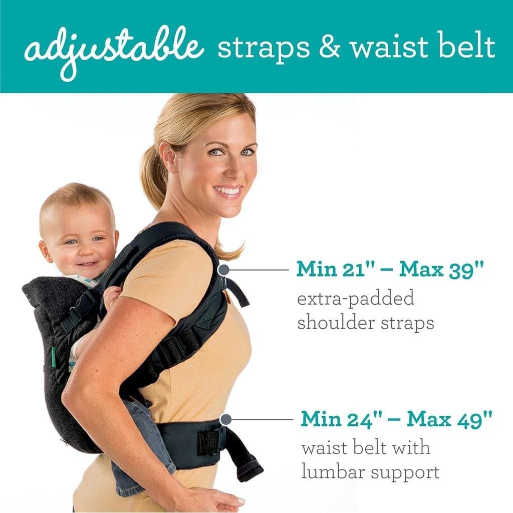 Porta-bebê conversível 4 em 1 Infantino Flip, ajustável, ergonômico, essencial para o registro do bebê, para recém-nasci