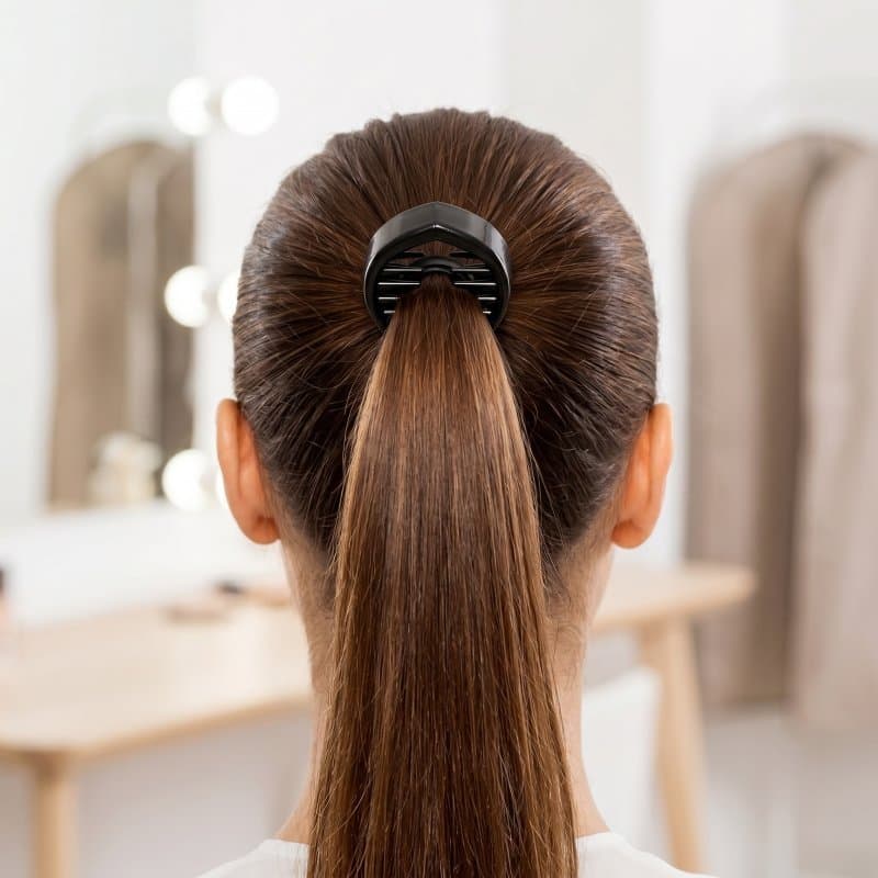 📎 2Peças Clip De Cabelo Preto Em Plástico Para Decoração